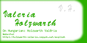 valeria holzwarth business card
